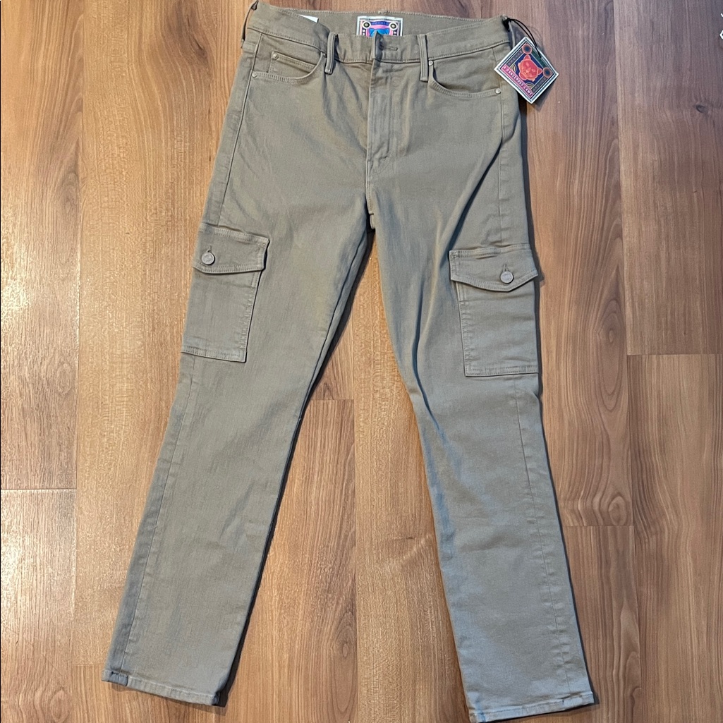 Mother Women's Cargo Jeans In Olive